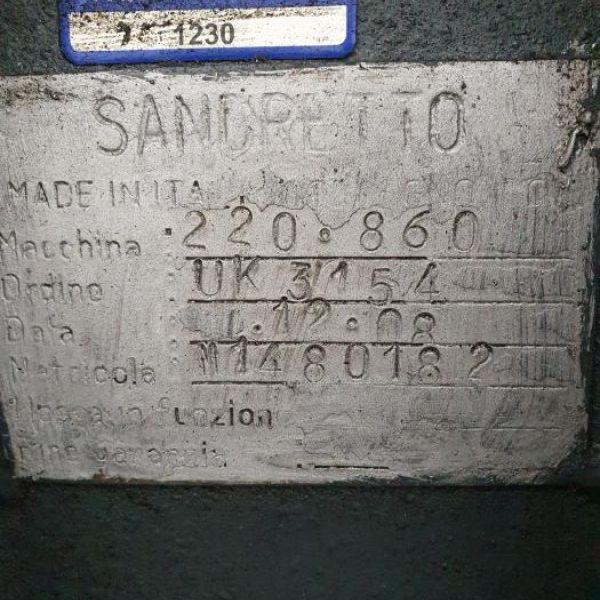 Sandretto 9 HP 200 ton 